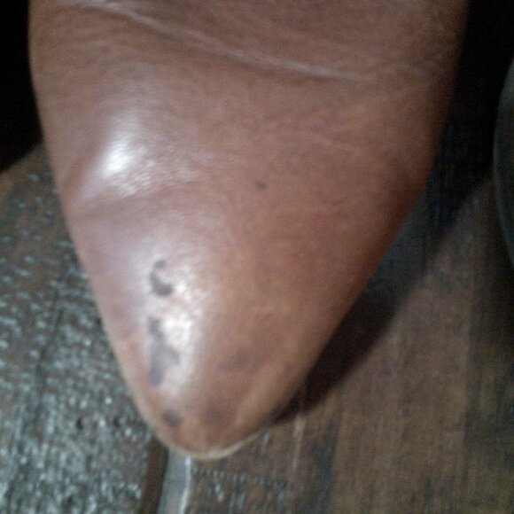 Leather Boots Tall Leather Boots w/ Wood Sole, Size 8/ 38-1/2 Brown Lucky Brand - Picture 11 of 11